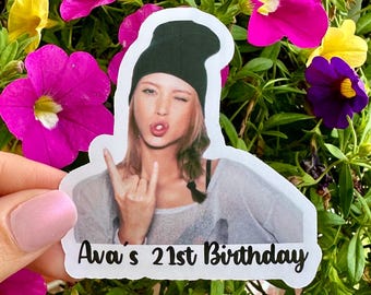Custom Birthday Face Stickers, Personalized Party Favors