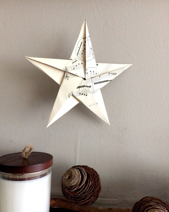 Paper Hanging Decorations Paper Star First Anniversary Gift Etsy