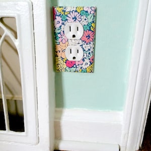 Floral Art Deco Outlet Cover - Custom available