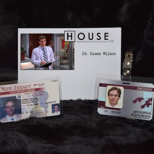 TV Series House MD Screen Accurate Replica &quot;James Wilson&quot; Drivers License And Hospital ID Prop