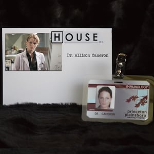 TV Show House MD Screen Accurate Replica &quot;Dr Allison Cameron&quot; Hospital ID Badge Prop