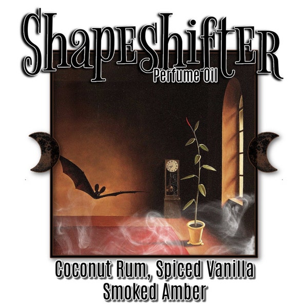 Shapeshifter Perfume Oil - Coconut Rum, Spiced Vanilla, Smoked Amber - Handmade, Artisanal, Indie, Gourmand, Gift for Her, Canadian Made