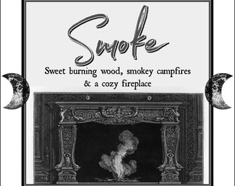 Smoke Perfume Oil - Burning Wood, Campfires and a Cozy Fireplace - Layering Note - Single Note Fragrance