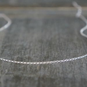 Silver Rolo Necklace // Sterling Silver Chain Necklace • Round Link Chain • Long or Short • Choose Your Length • Layering