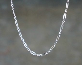 Dainty Shimmering Necklace // Sterling Silver Chain Necklace / With or Without Extender • Long or Short Layering • Choose Your Length