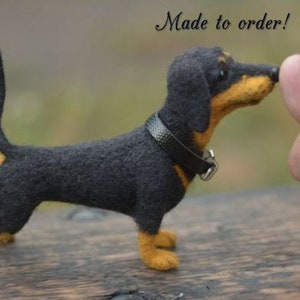 Made to order Needle felted dog Needle felted animal Miniature dog Funny dog Cute dog Portrait pet Dog animal Dachshund dog Dachshund pet