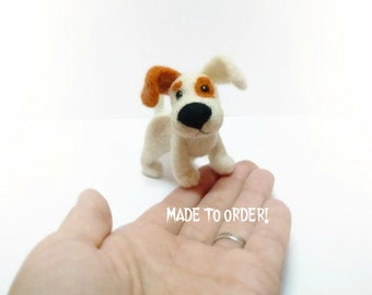 Made to order! Miniature dog Cute dog Little dog Needle felted dog Miniature toy Dog doll Dog as a gift Dog animal Dog pet Little pet