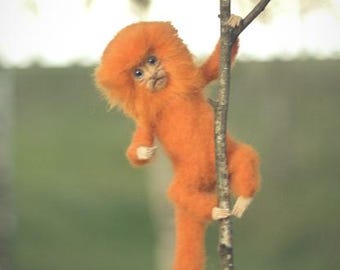 Macaco sagui vermelho feito sob encomenda Sagui colecionável