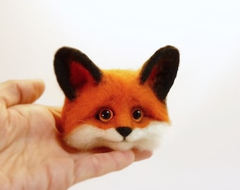 MADE TO ORDER 3D brooches Felt fox Animals brooch pins Felted brooch fox Brooches animals Fox animals 3D brooch Beautiful brooch fox 3D fox