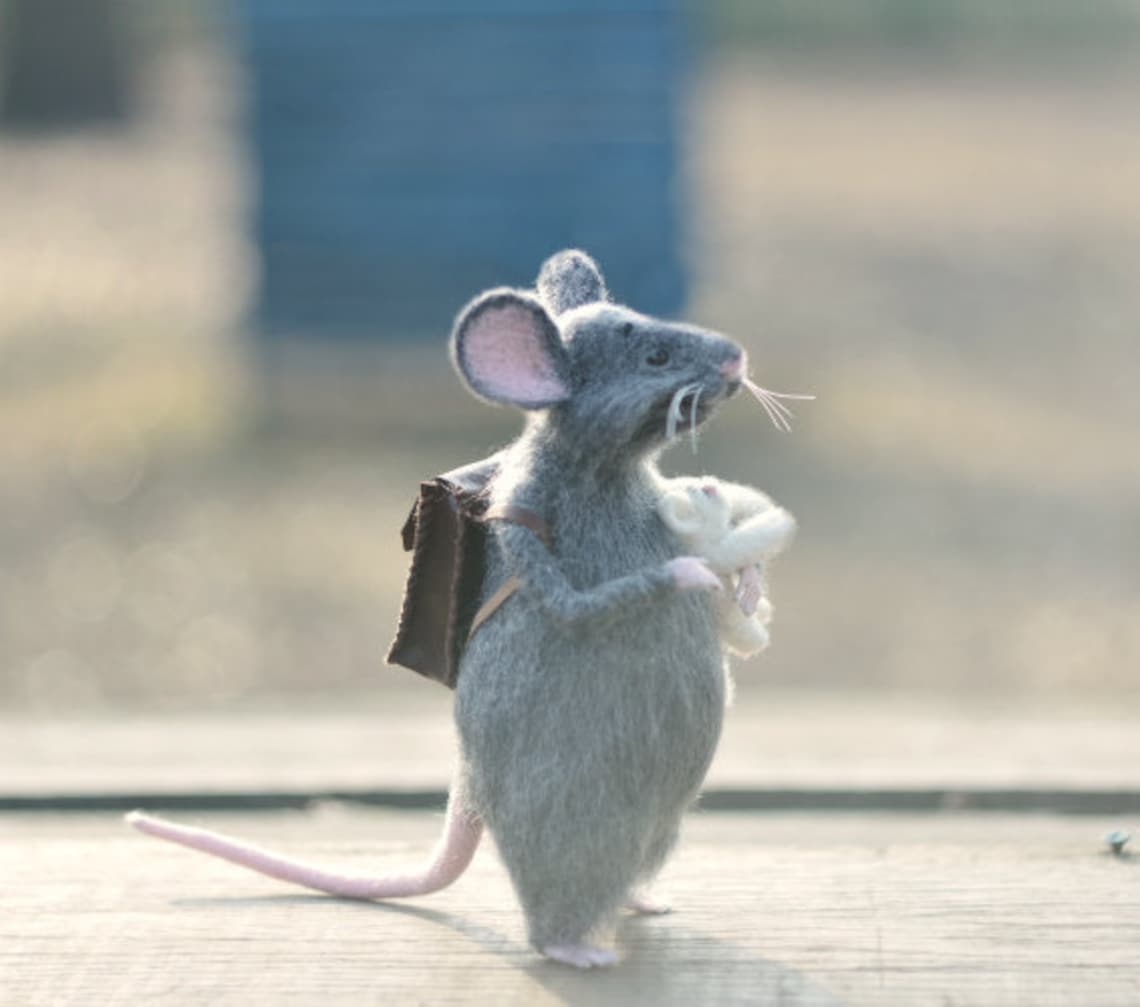 Made to order Rat and backpack Rat with fingers Rat and cat Etsy