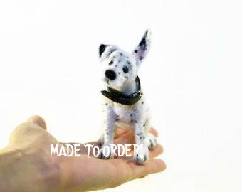 MADE TO ORDER! Miniature dog Miniature sculpture Felted dog Wool needle dog Little dog Trend dog Felted sculpture photo  Sculpture pet Gift