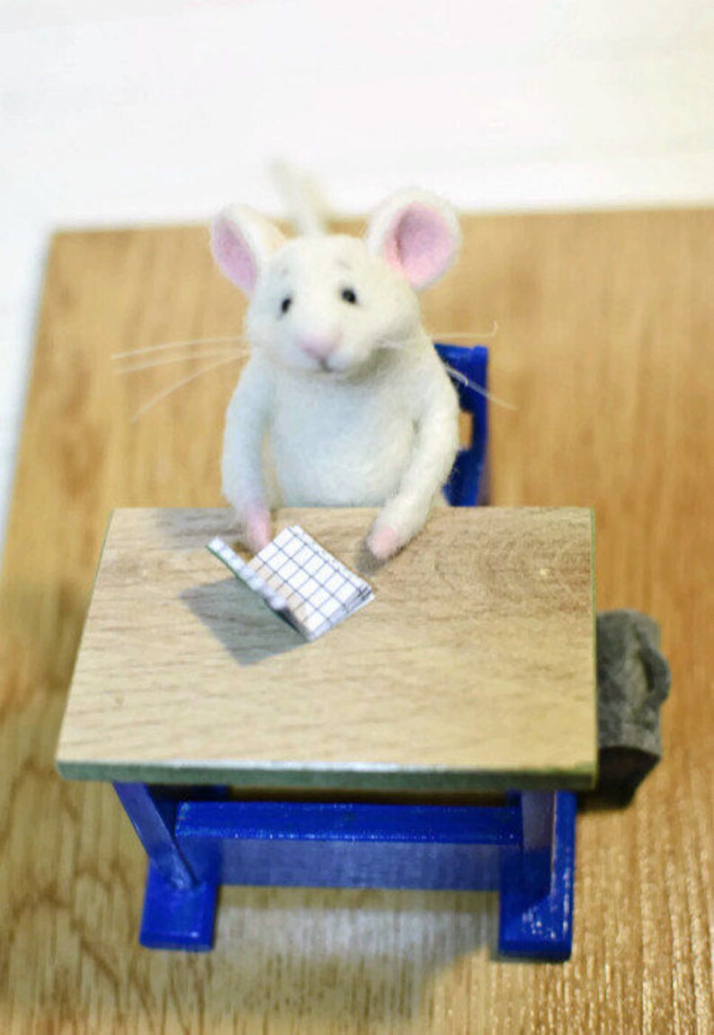 MADE TO ORDER Mice in school Mouse student White mouse Felt Etsy