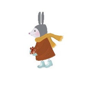 PDF-Download für Druckpostkarte, Weihnachtsdruck, Maus und frohe Weihnachten Druck für Postkarte Illustration Kartenvorlage für Winter