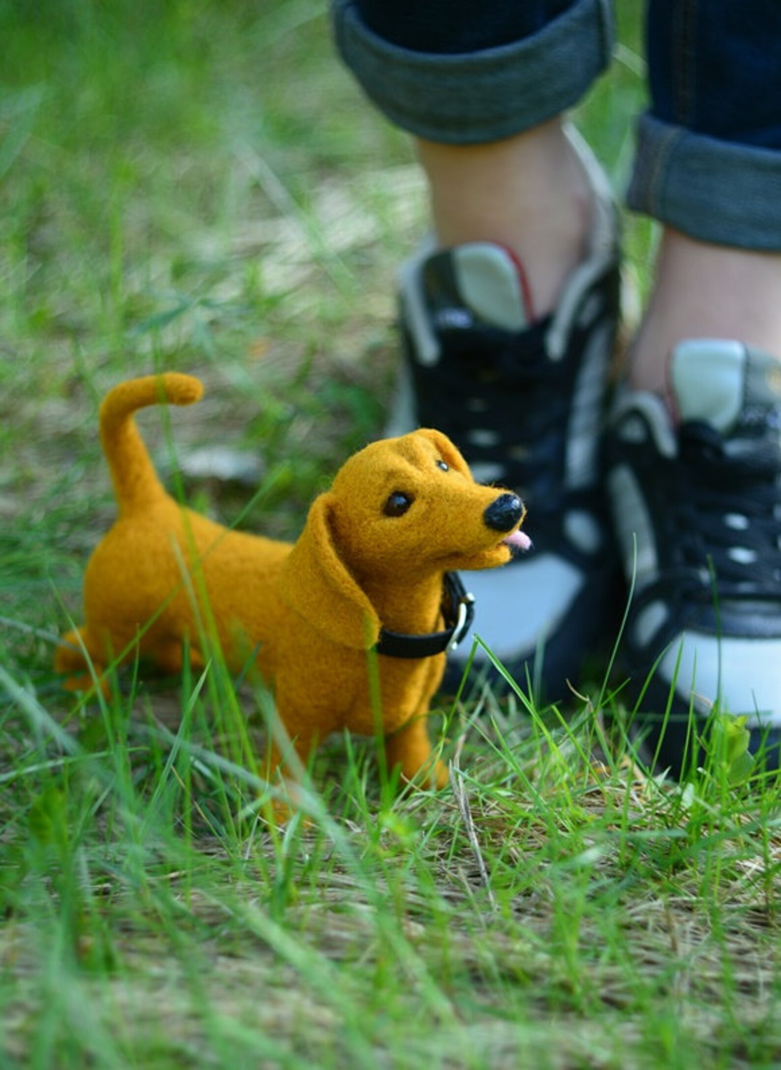MADE TO ORDER Senf Dackel Dackel Haustier gefilzt Hund lustige Etsy