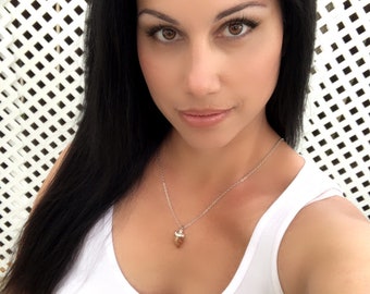 Citrine Necklace, Raw Citrine Necklace, Citrine Crystal Necklace, Citrine Jewelry, Meditation Necklace, November Birthstone, Minimalist