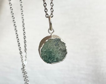 Moss Agate Necklace, Moss Agate Jewelry, Valentines Gift, Gemstone Necklace, Minimalist Jewelry, Birthstone Necklace, Dainty Jewelry