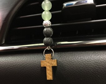 Etherische olie auto Diffuser, Cross auto Diffuser, Lava stenen auto Diffuser, aromatherapie auto Diffuser, Beaded auto Diffuser