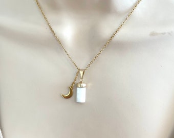 Selenite Necklace, Selenite Crystal Necklace, Healing Necklace, Meditation Necklace, Crystal Necklace, Selenite Jewelry, chakra Necklace