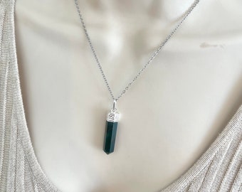 Bloodstone Crystal Necklace, Bloodstone Necklace, Warrior Necklace, Healing Necklace, Crystal Healing Necklace, Gemstone Necklace, Handmade