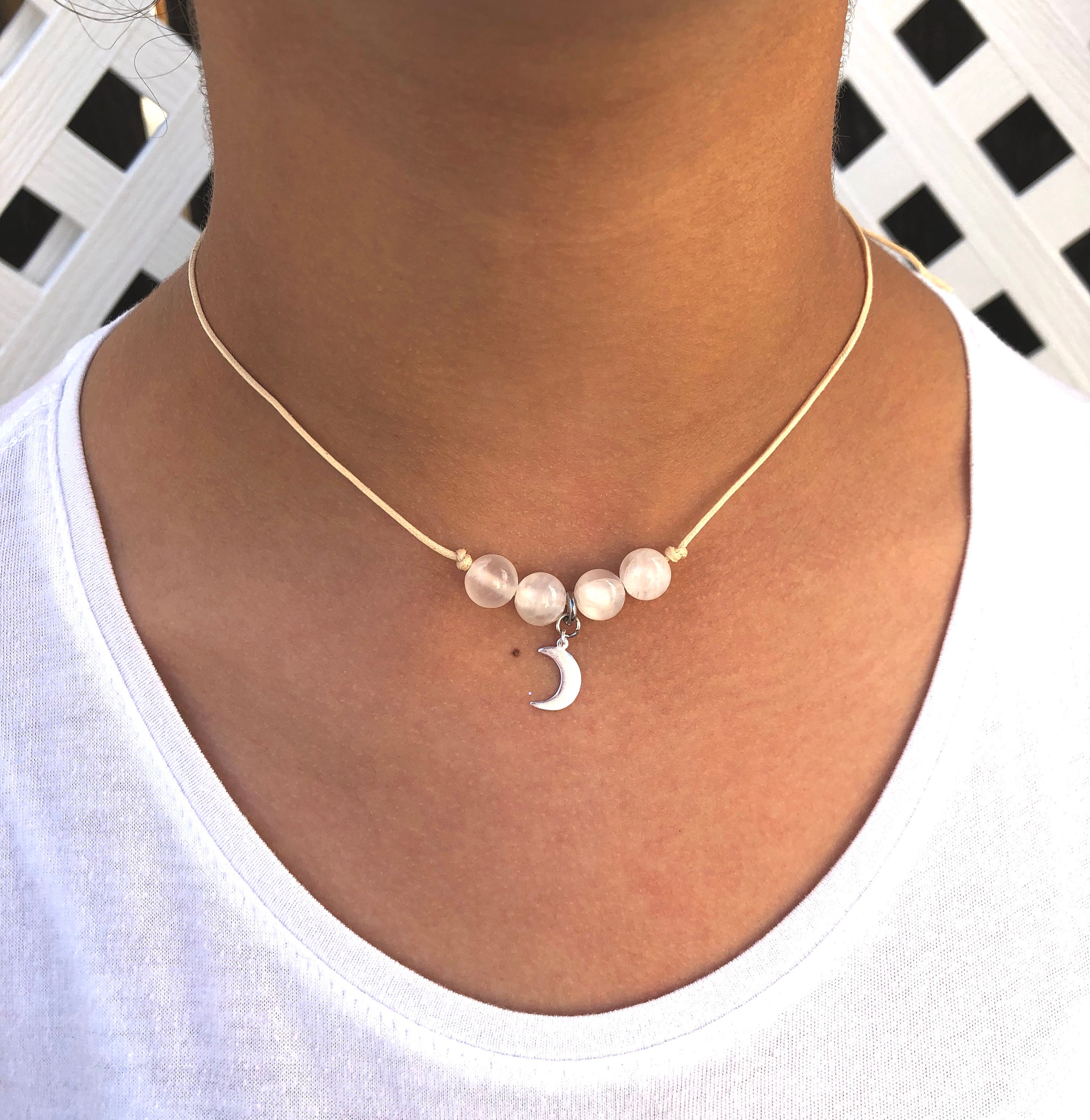 Collana In Metallo Con Pietra Preziosa Del Chakra Della Selenite - Foto 11