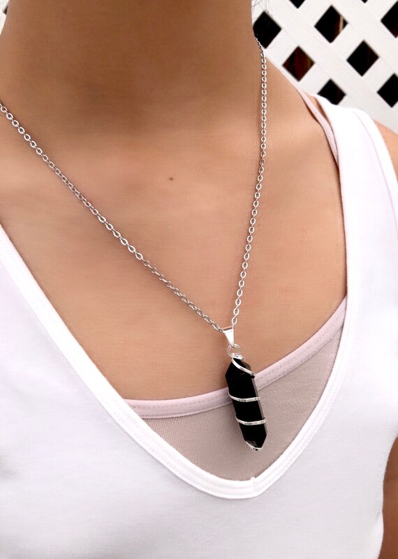 Onyx crystal necklace online