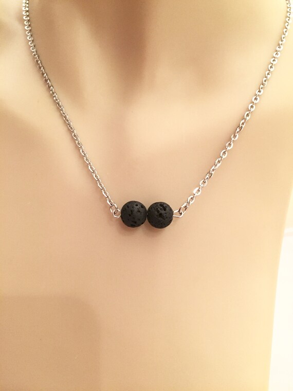 Essential Oil Diffuser Necklace | Lava Stone - Black Brook Shop