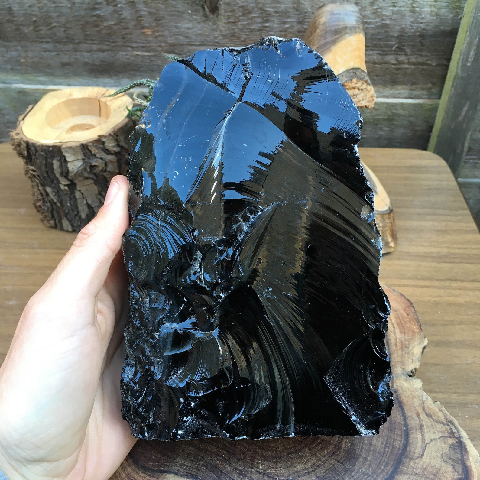 Beautiful Raw Black Obsidian Crystal Volcanic Glass FreeForm Etsy