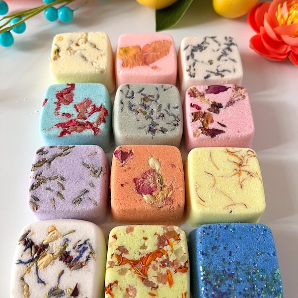 Bath Bombs Gift Set of 12,  Aromatherapy Spa Bath Bomb Gift for Beauty Guru, Natural Pampering Bath Bombs Spa Gift Box, Summer Spa Bath