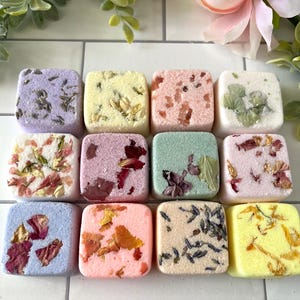 Mini Assorted Bath Bombs Gift Box - Spa Self Care Pick Me Up Bath Bomb Gift Set - Bright Spring Natural Aromatherapy Spa Variety Pack