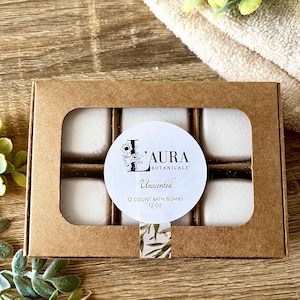 Unscented Fragrance Free Bath Bombs - Kokum Butter Bath bomb - Natural Spa Bath Bombs Gift Set of 12 - Natural Moisturizing Naked Bath bombs