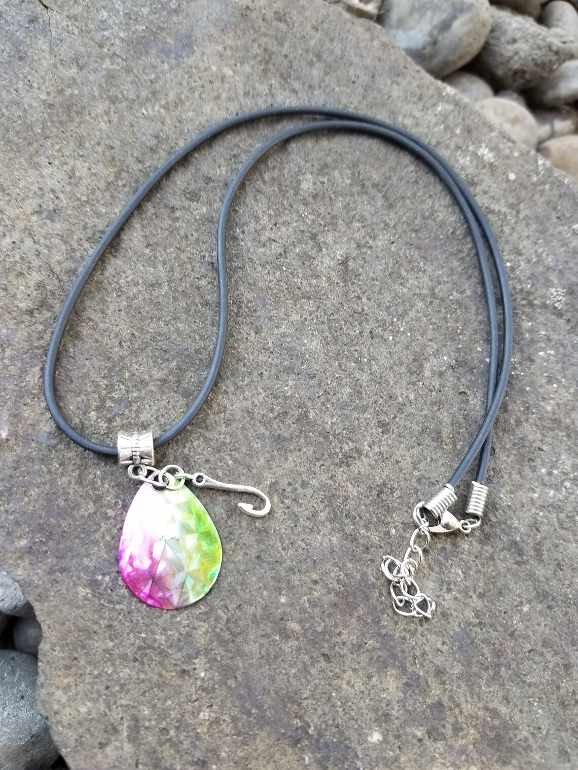 Spinner Blade Fishing Lure Necklace With Fish Hook Charm...fishing Lure Jewelry.. Etsy