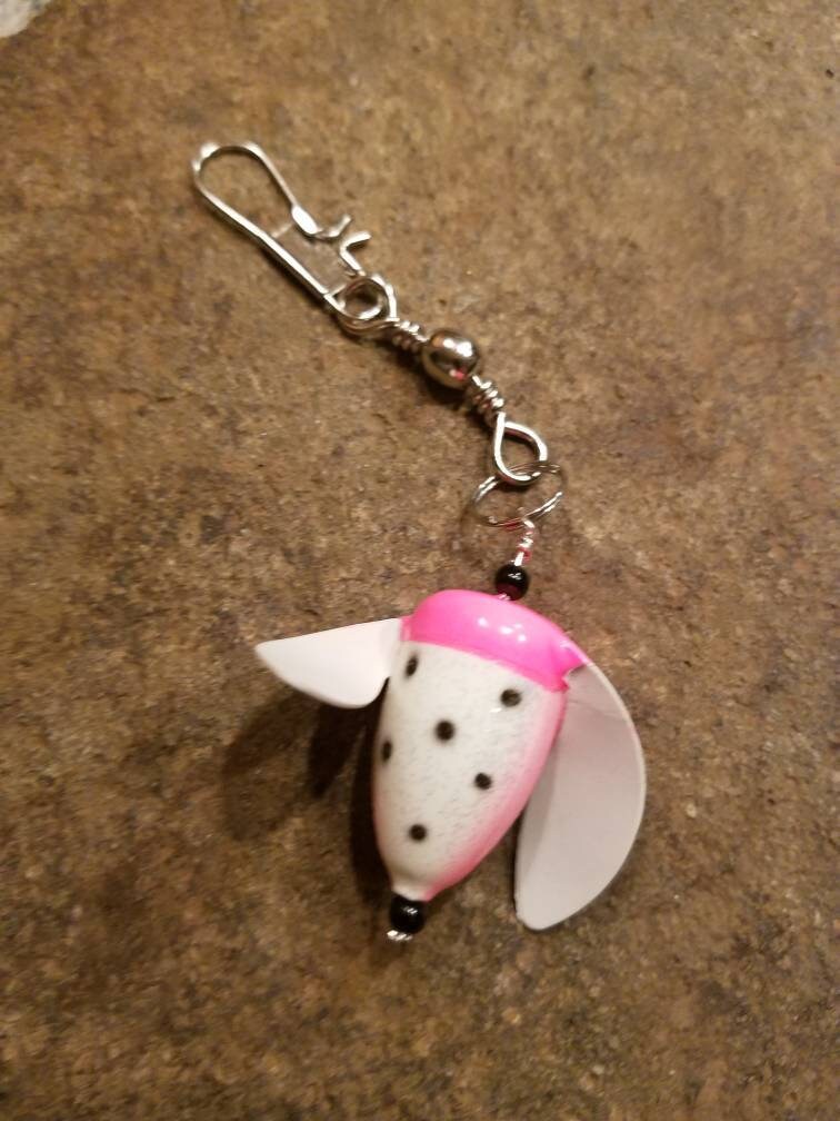 KEYCHAIN With Spin N Glo Corky Fishing Lure Charm and Barrel Etsy