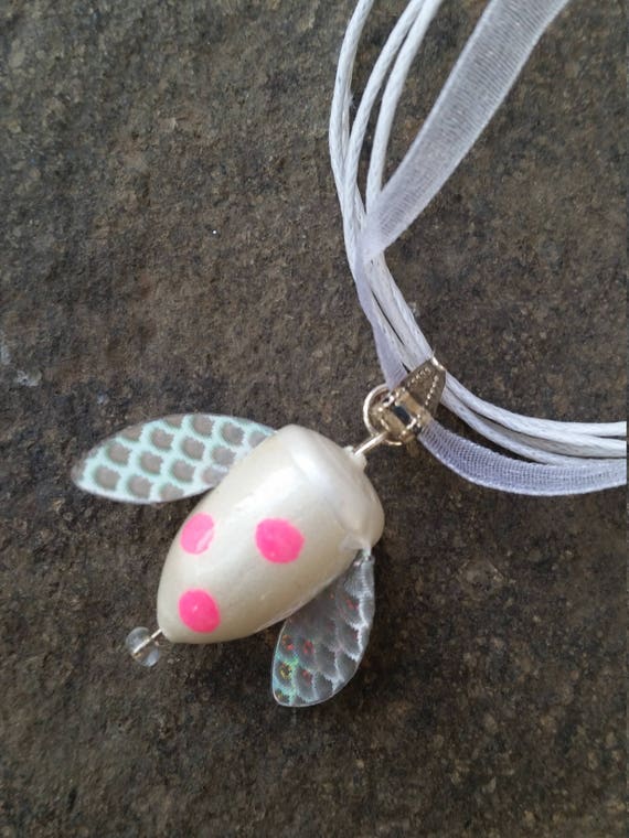 Spin N Glo Corky Fishing Lure Necklace  Fishing Necklace