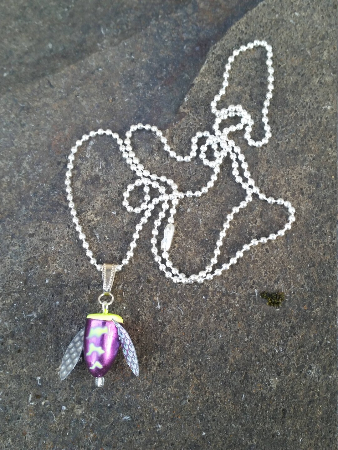 Spin N Glo Corky Fishing Lure Charm and Ball and Chain Etsy