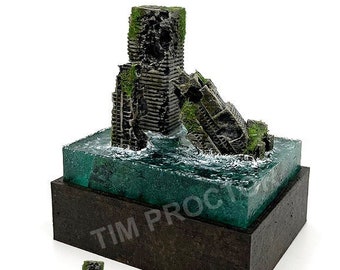 CITY RUINS Post Apocalypse Mini diorama