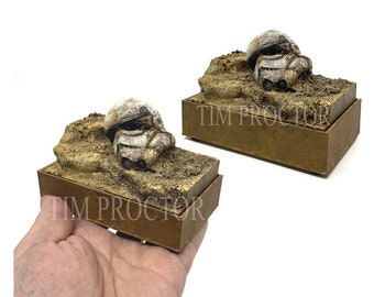 STORMTROOPER helmet mini diorama