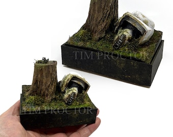 BIKER SCOUT helmet mini diorama