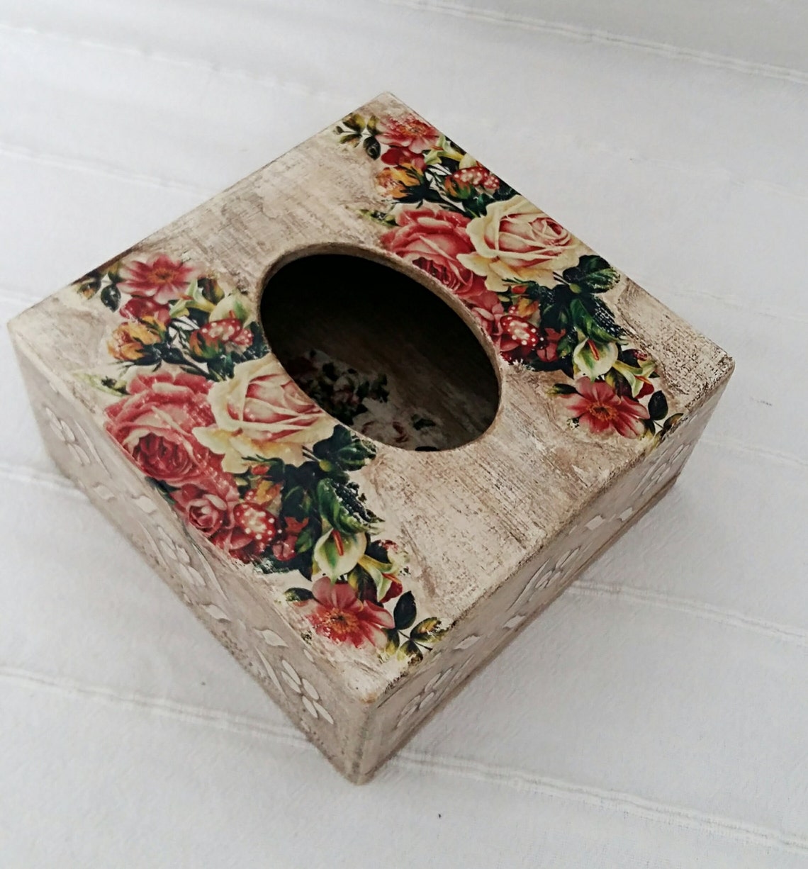 Napkin holder Napkin box Napkins 15x15 box Square box Etsy España