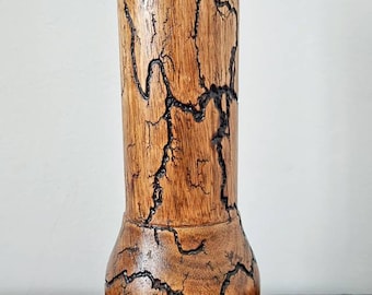 Vase, Round vase, Wooden vase, Wooden home decor, Round wooden vase, Wood vase,Lichtenber rays, Drided flower vase,  Gift,Lichtenberg