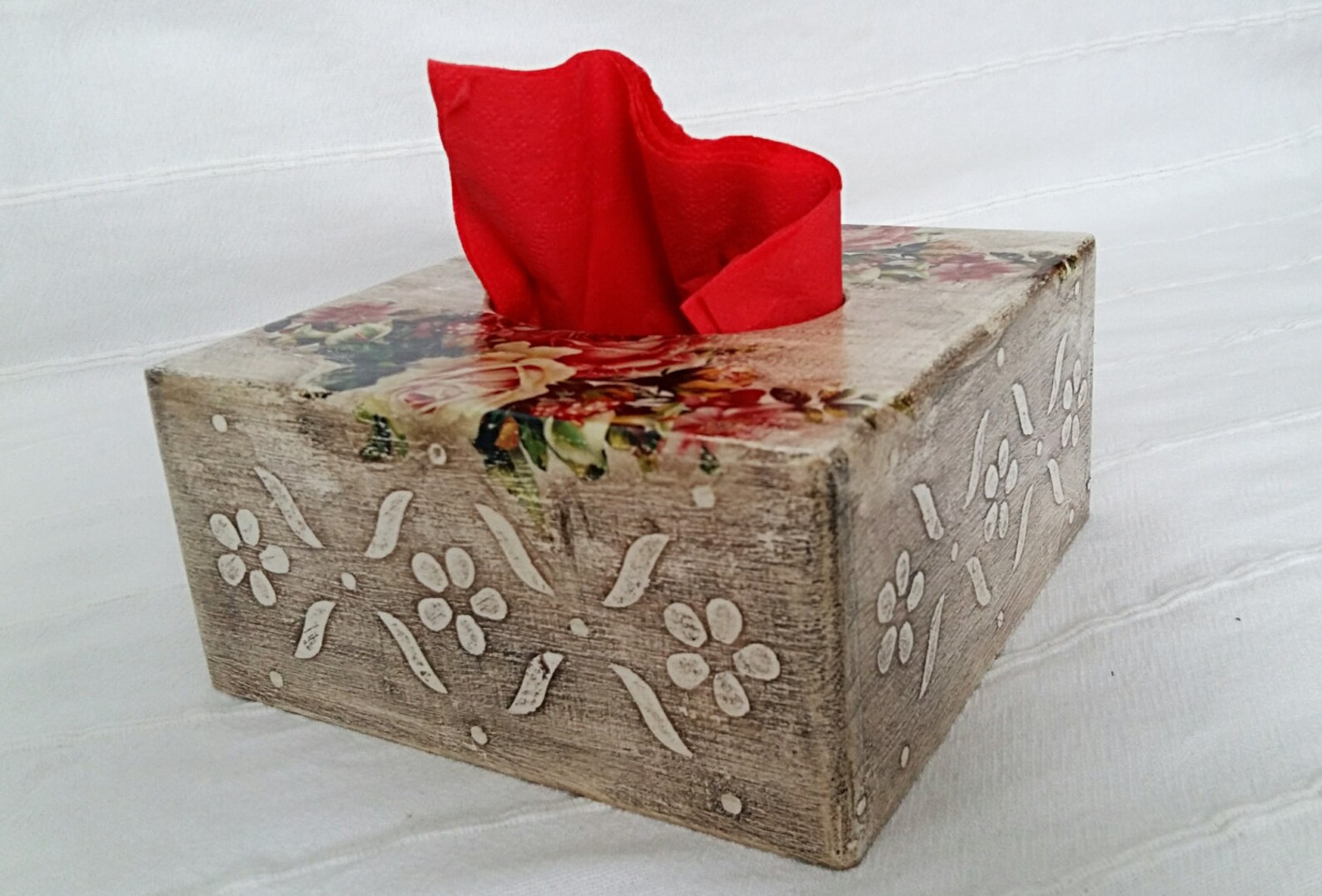 Napkin holder Napkin box Napkins 15x15 box Square box Etsy España