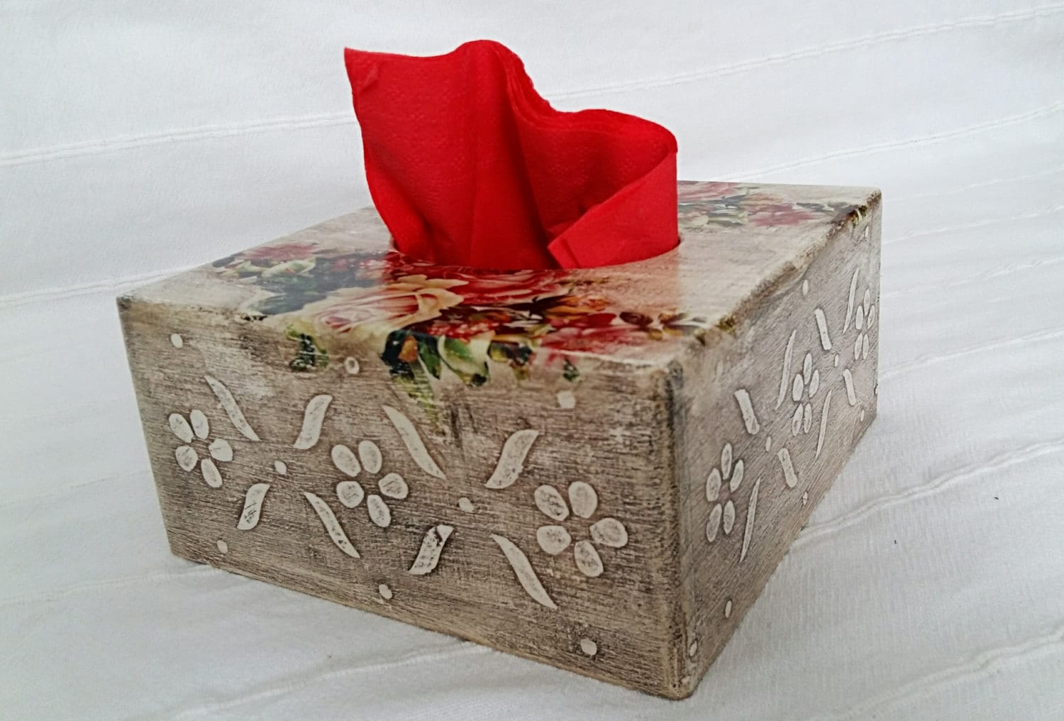 Napkin holder Napkin box Napkins 15x15 box Square box Etsy España