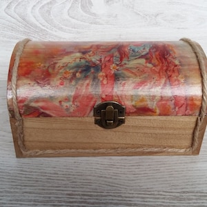 Holzkästchen mit Fee, Schmuckkästchen, Dekobox, Dekobox, Geschenkbox, Vintage Schmuckbox, Möbelbox, Andenkenbox, Aufbewahrungsbox,