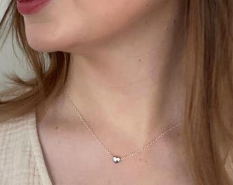 Litet hjärthalsband: Sterlingsilverberlock, Halsband med lager