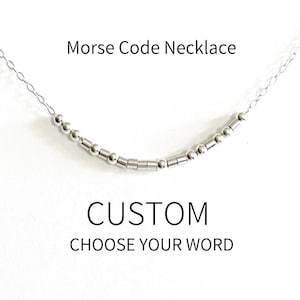Custom Morse Code Necklace: Personalized Secret Message Gift