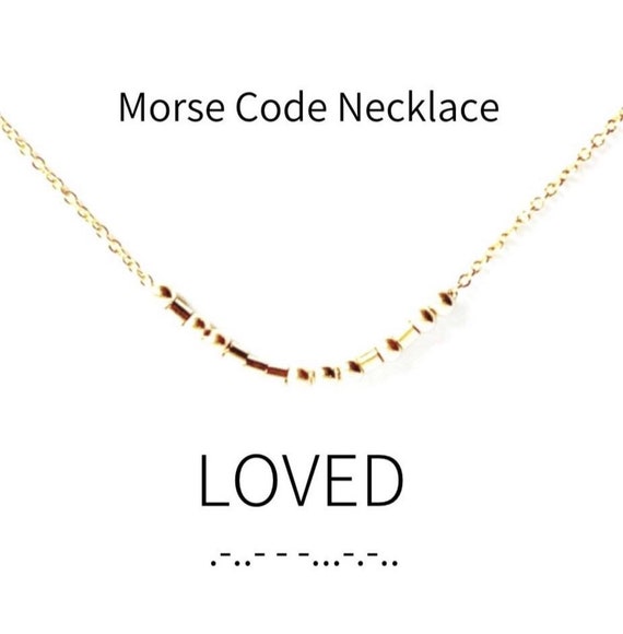 Etsy morse 2024 code necklace