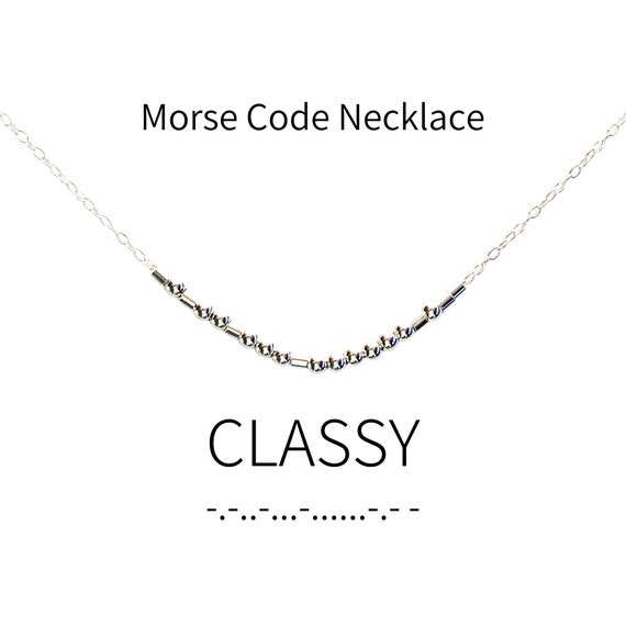 Etsy morse hotsell code necklace