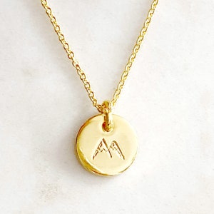 Mountain Girl Necklace/ Mountain Necklace/ Hand Stamped Mountain Necklace