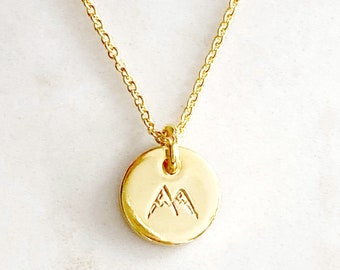 Mountain Girl Necklace/ Mountain Necklace/ Hand Stamped Mountain Necklace