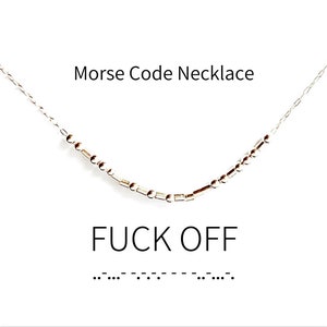 Fuck Off Morse Code Keyring – Purple Wyvern Jewels