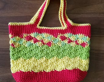 AK Crochet Wavy Beach Bag - Toddler/Child Sized - PATTERN